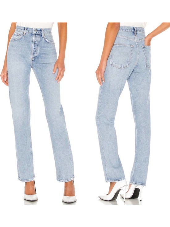Agolde Denim - Agolde Lana Straight Leg Riptide Wash Lightly Distressed Jeans Sz 29 NWT